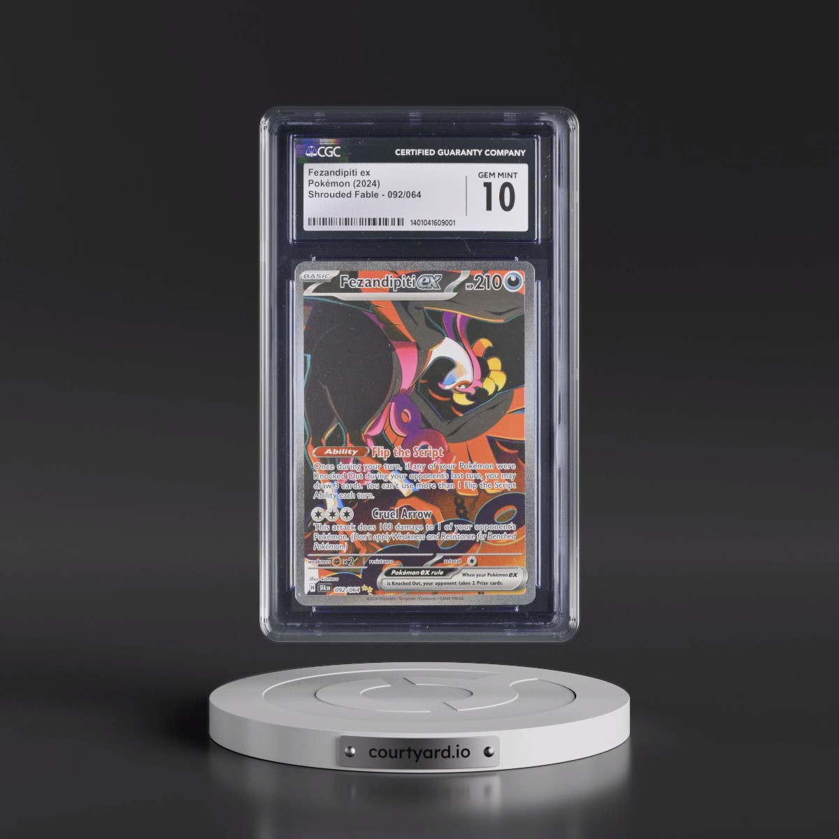 2023 Shrouded Fable - SFA EN #092/064 Fezandipiti ex - Special Illustration Rare (Holo) (CGC 10 GEM MINT)
