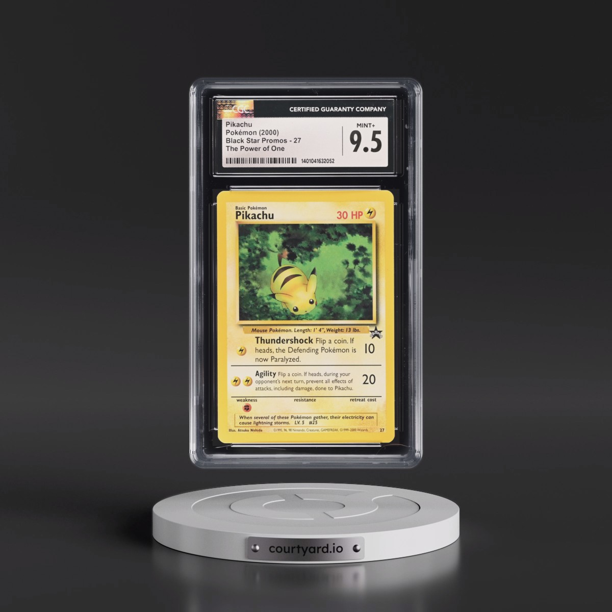 1999 Black Star Promos #27 Pikachu - The Power of One (CGC 9.5 MINT+)