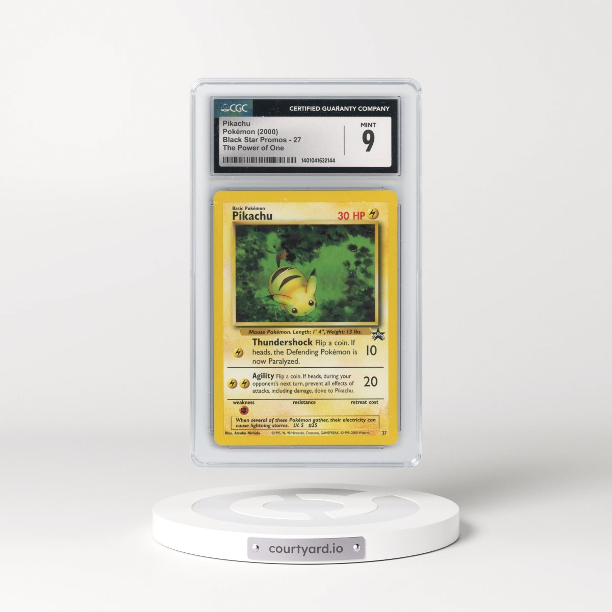 1999 Black Star Promos #27 Pikachu - The Power of One (CGC 9 MINT)