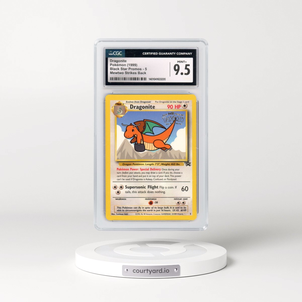 1999 Black Star Promos #5 Dragonite - Mewtwo Strikes Back (CGC 9.5 MINT+)