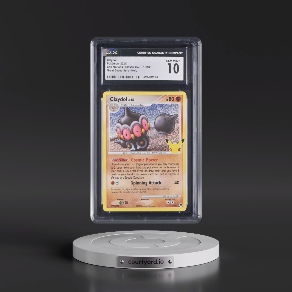 2021 Celebrations - Classic Collection #15/106 Claydol - Great Encounters Holo (CGC 10 GEM MINT)