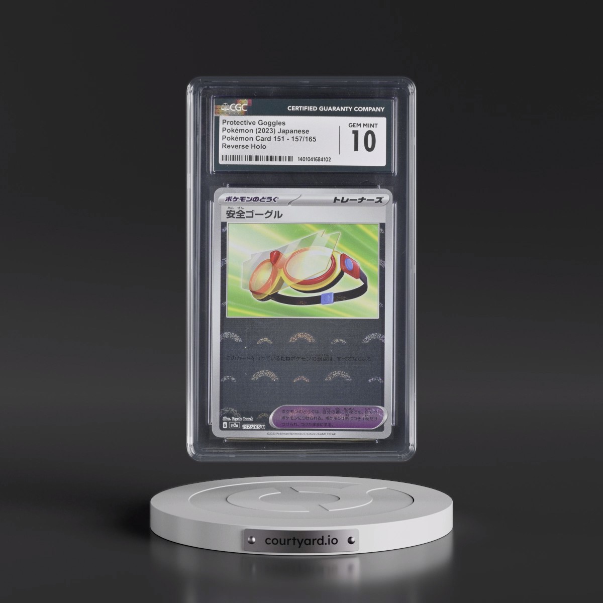 2023 Pokémon Card 151 #157/165 Protective Goggles - Reverse Holo Poké Ball (CGC 10 GEM MINT)