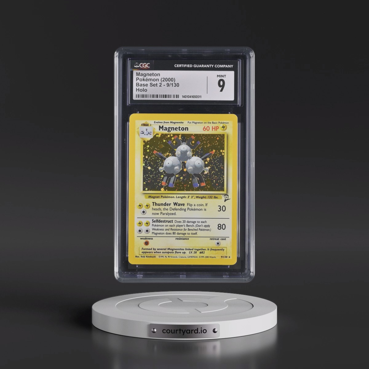 2000 Base Set 2 #9/130 Magneton - Holo (CGC 9 MINT)
