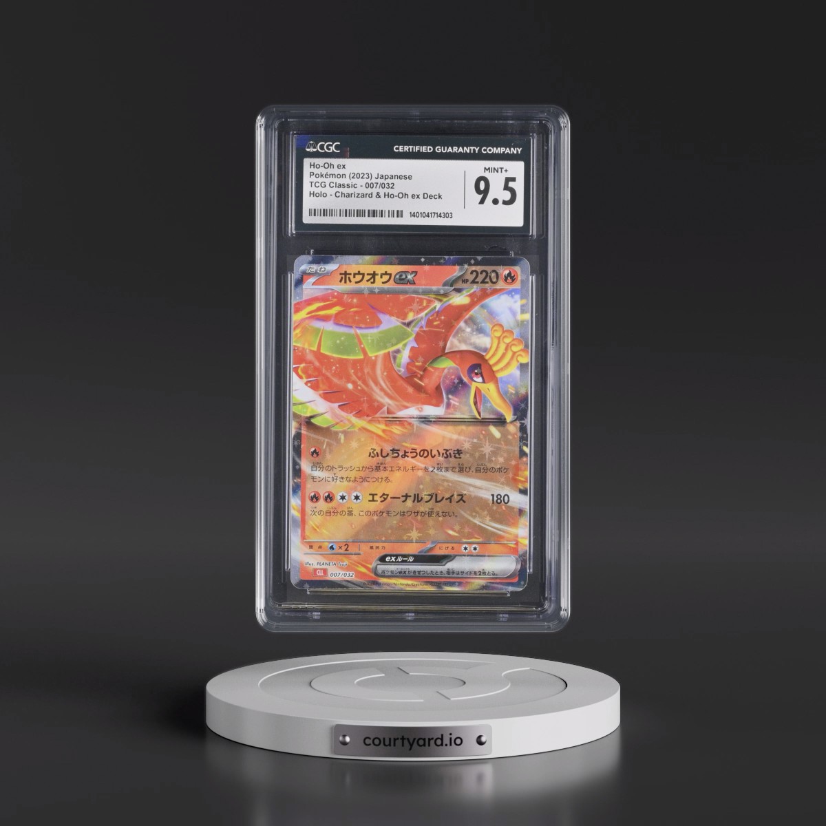 2023 Trading Card Game Classic - CLF, CLL, CLK #007/032 Ho-Oh ex - Charizard & Ho-Oh ex Deck - CLL Holo (CGC 9.5 MINT+)