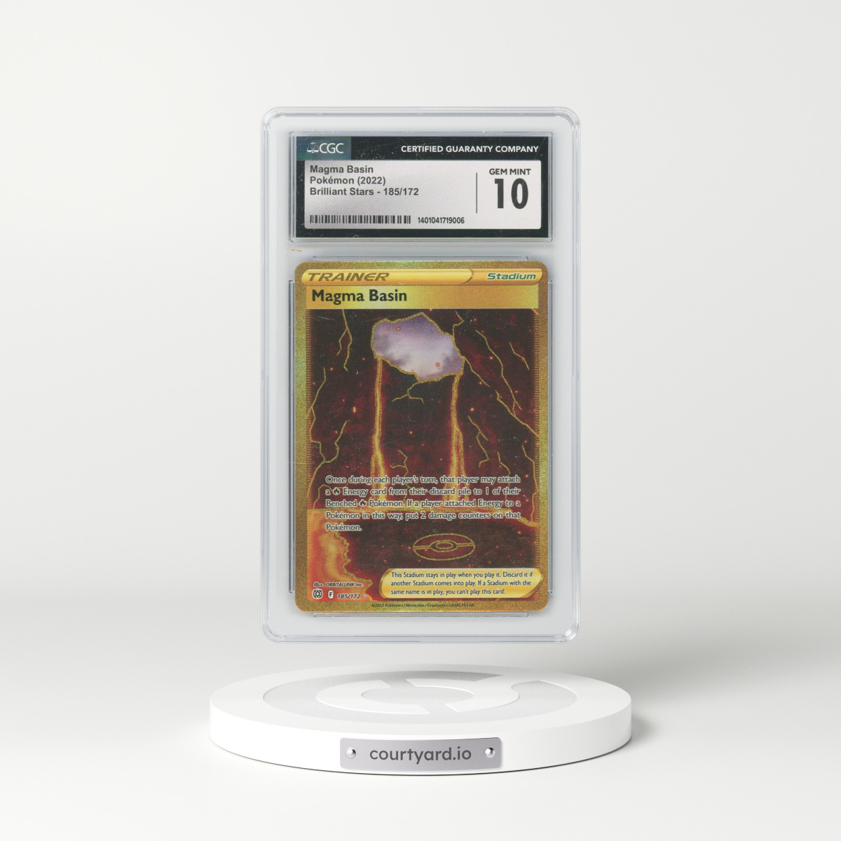 2022 Brilliant Stars #185 Magma Basin (CGC 10 GEM MINT)