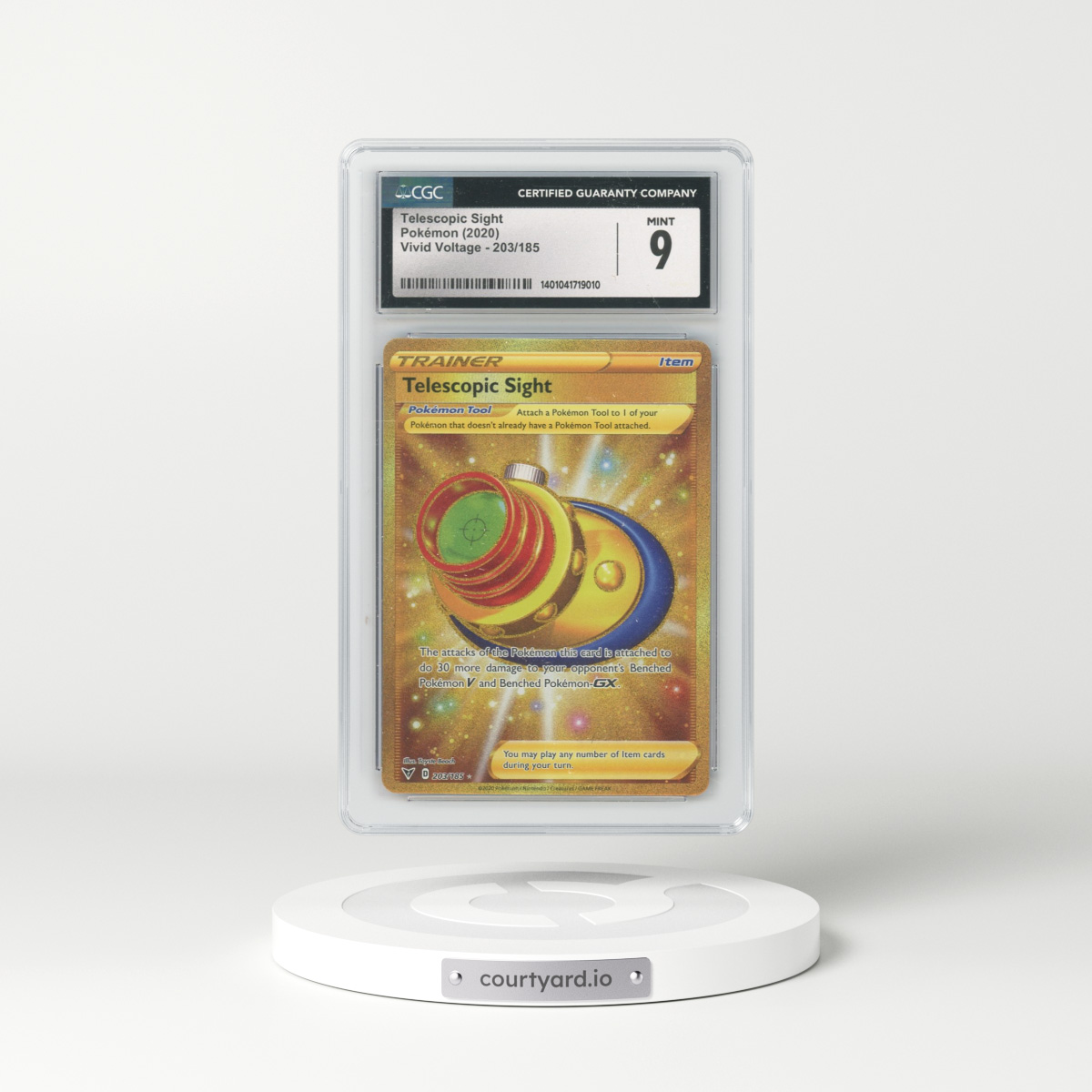 2020 Vivid Voltage #203 Telescopic Sight (CGC 9 MINT)