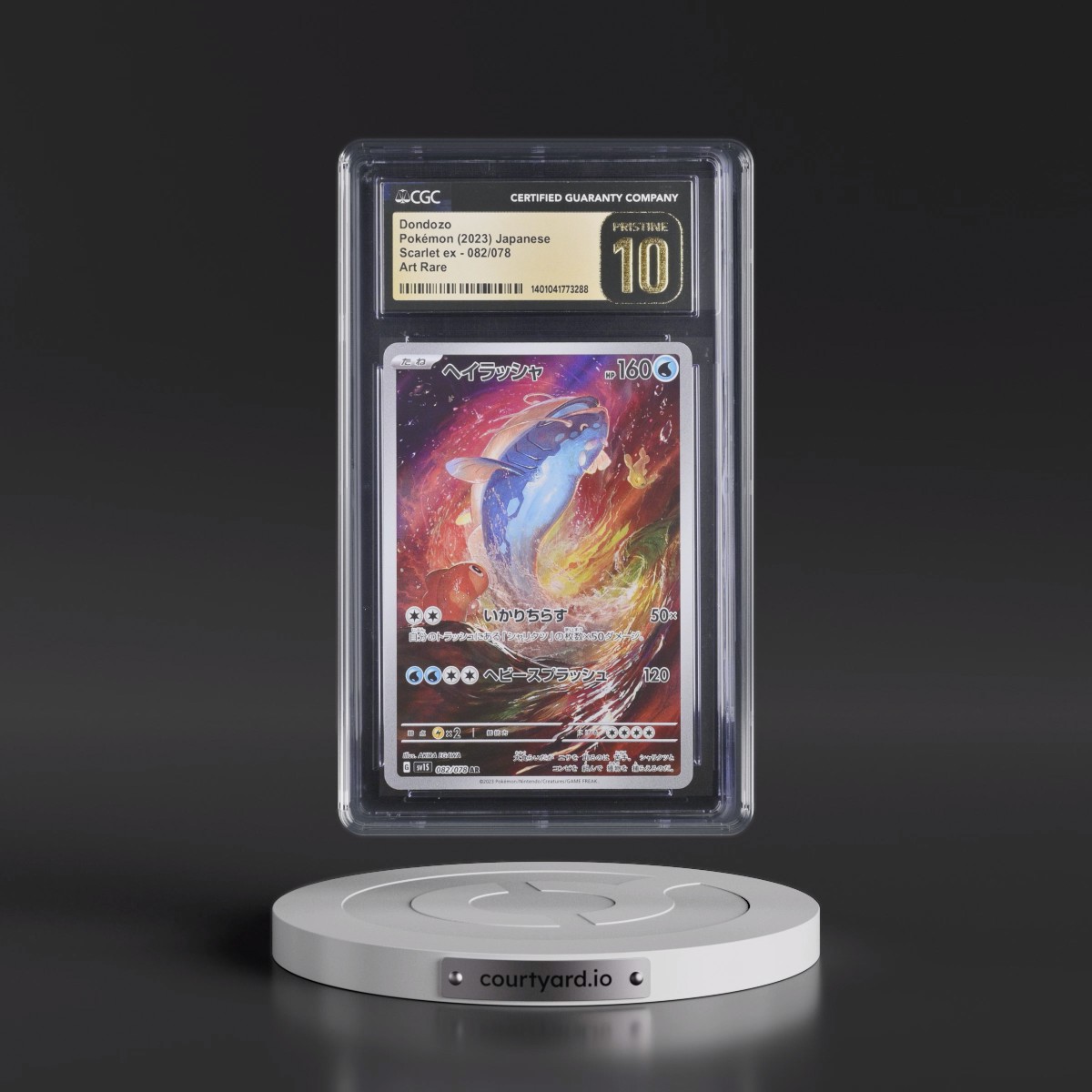 2023 Scarlet ex #082/078 Dondozo - Art Rare Holo (CGC 10 PRISTINE)