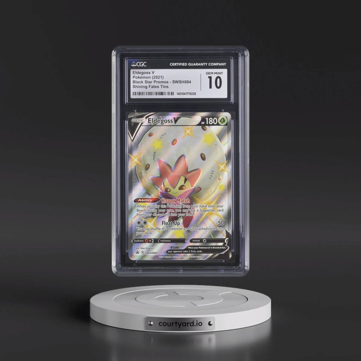2021 Pokémon Swsh Black Star Promo #084 Eldegoss V - Holo Shining Fates Tins (CGC 10 GEM MINT)