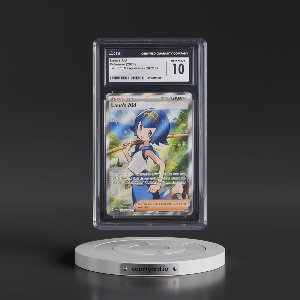 2024 Twilight Masquerade - TWM EN #207/167 Lana's Aid - Ultra Rare Holo (CGC 10 GEM MINT)
