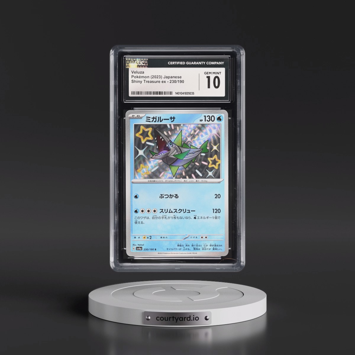 2023 Shiny Treasure ex #230/190 Veluza - Shiny Rare Holo (CGC 10 GEM MINT)