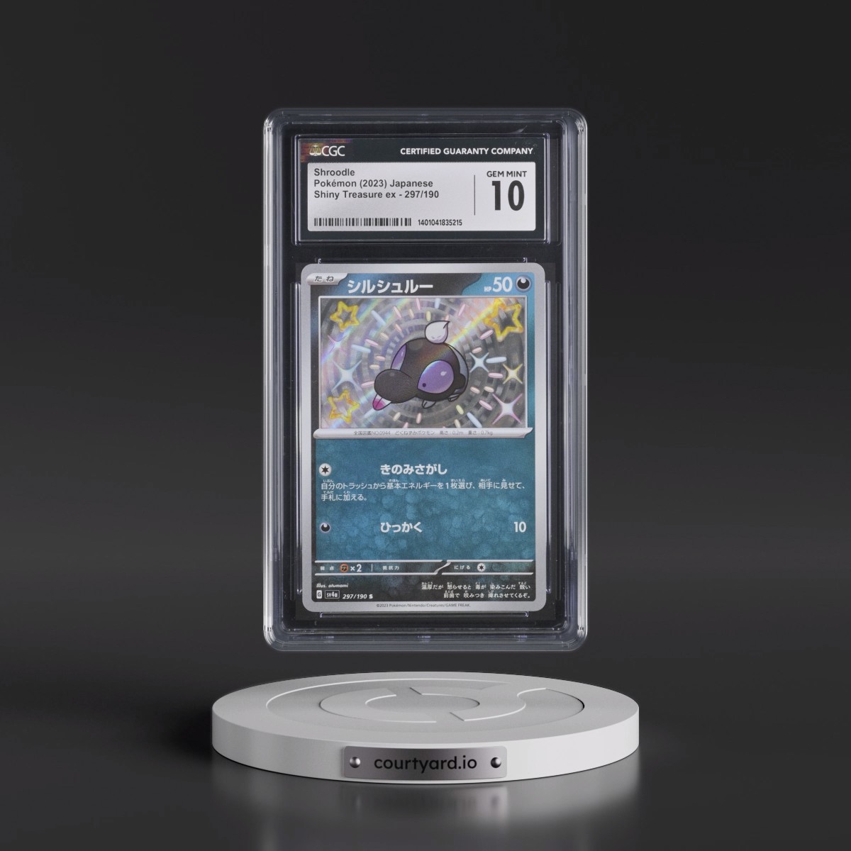 2023 Shiny Treasure ex #297/190 Shroodle - Shiny Rare Holo (CGC 10 GEM MINT)