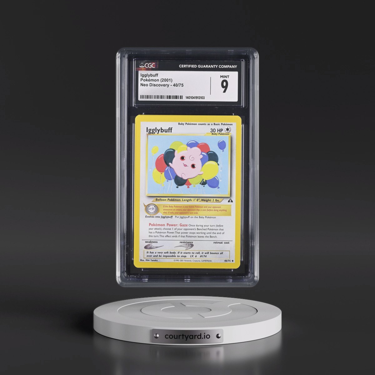 2001 Neo Discovery #40/75 Igglybuff (CGC 9 MINT)