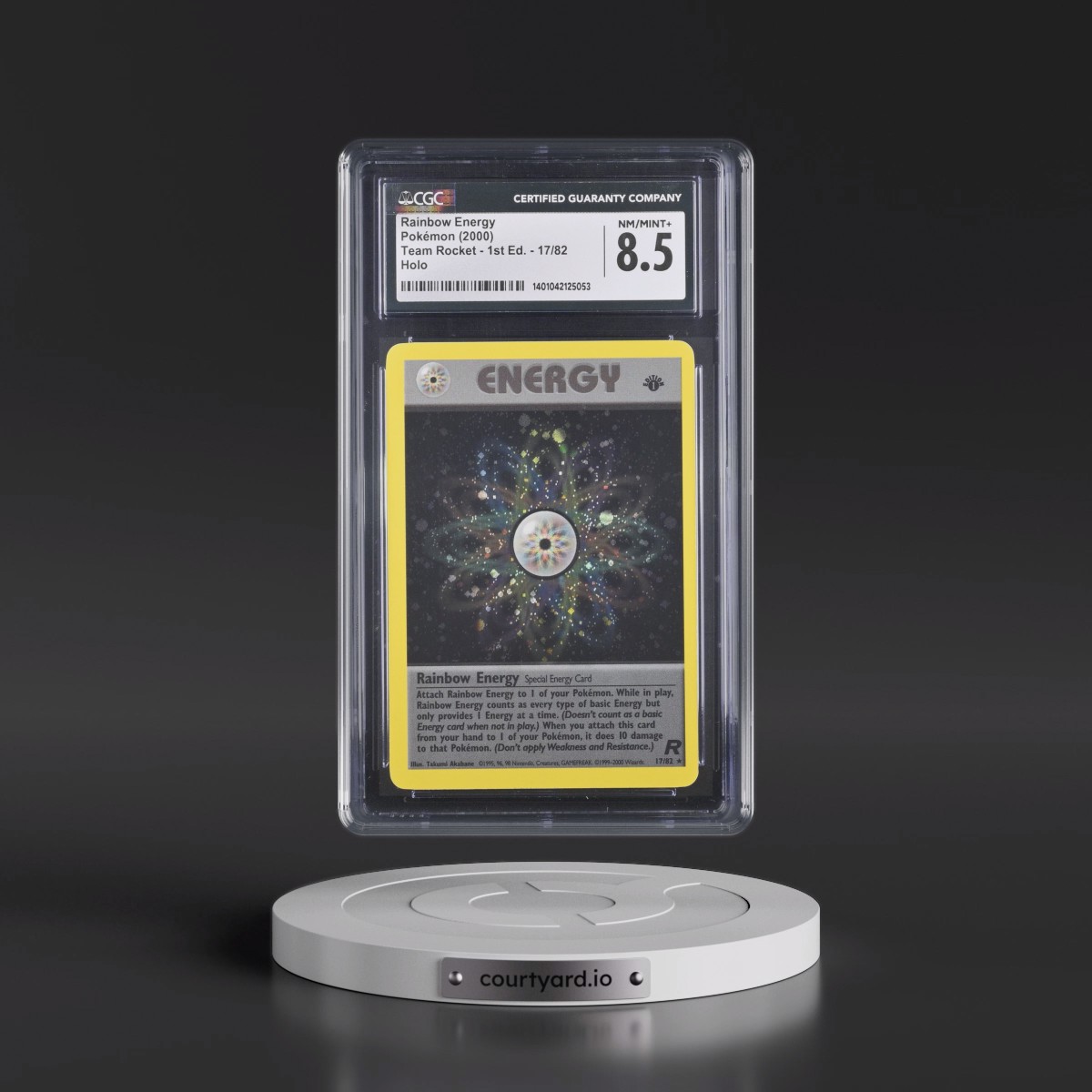 2000 Team Rocket #17/82 Rainbow Energy - 1st Edition Holo (CGC 8.5 NM-MT+)