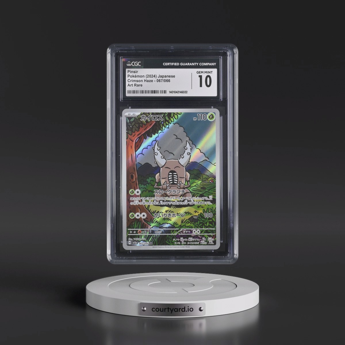 2024 Crimson Haze #067/066 Pinsir - Art Rare Holo (CGC 10 GEM MINT)