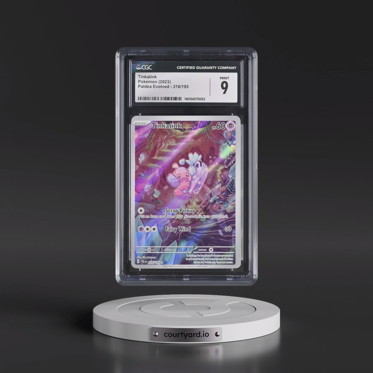 2023 Paldea Evolved - PAL EN #216/193 Tinkatink - Illustration Rare Holo (CGC 9 MINT)