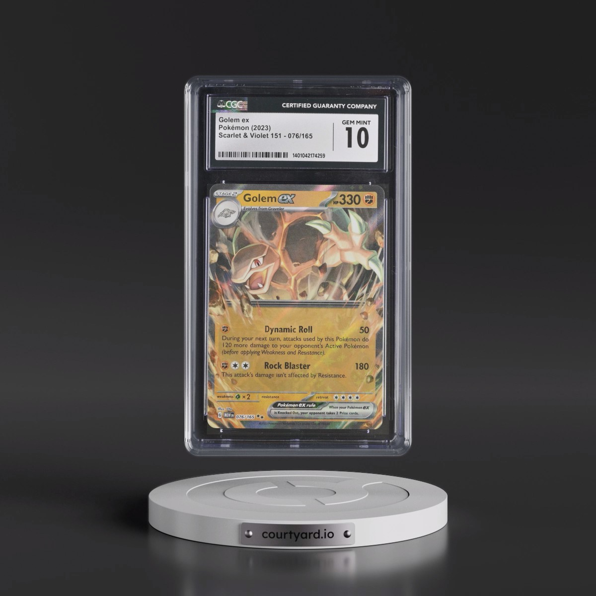 2023 Scarlet & Violet 151 - MEW EN #076/165 Golem ex - Holo (CGC 10 GEM MINT)