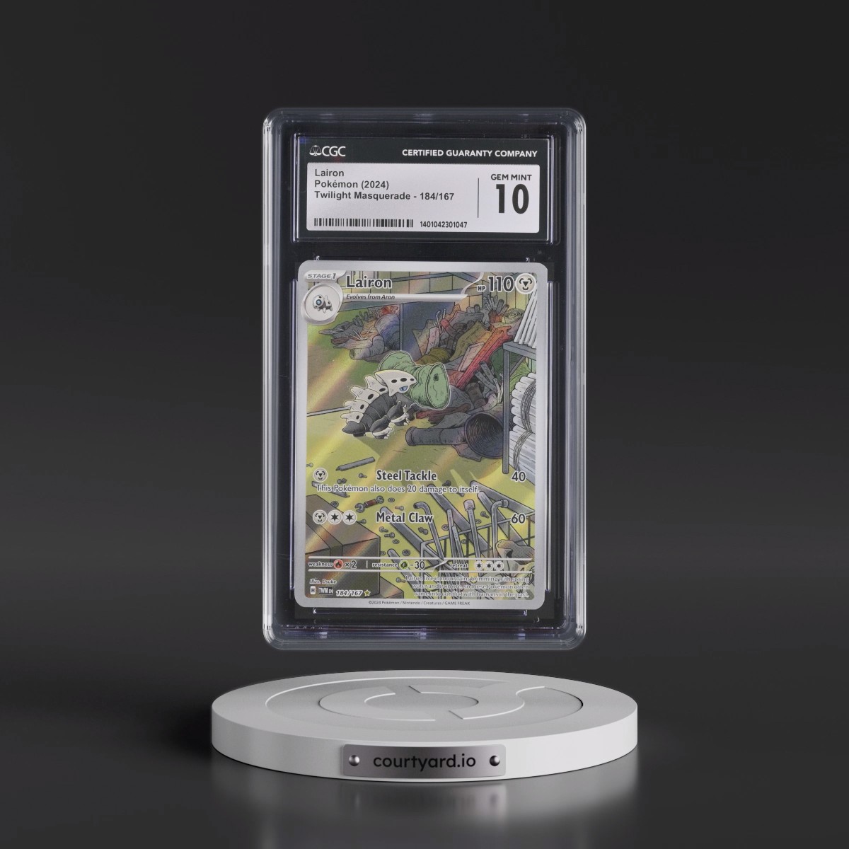 2024 Twilight Masquerade - TWM EN #184/167 Lairon - Illustration Rare Holo (CGC 10 GEM MINT)