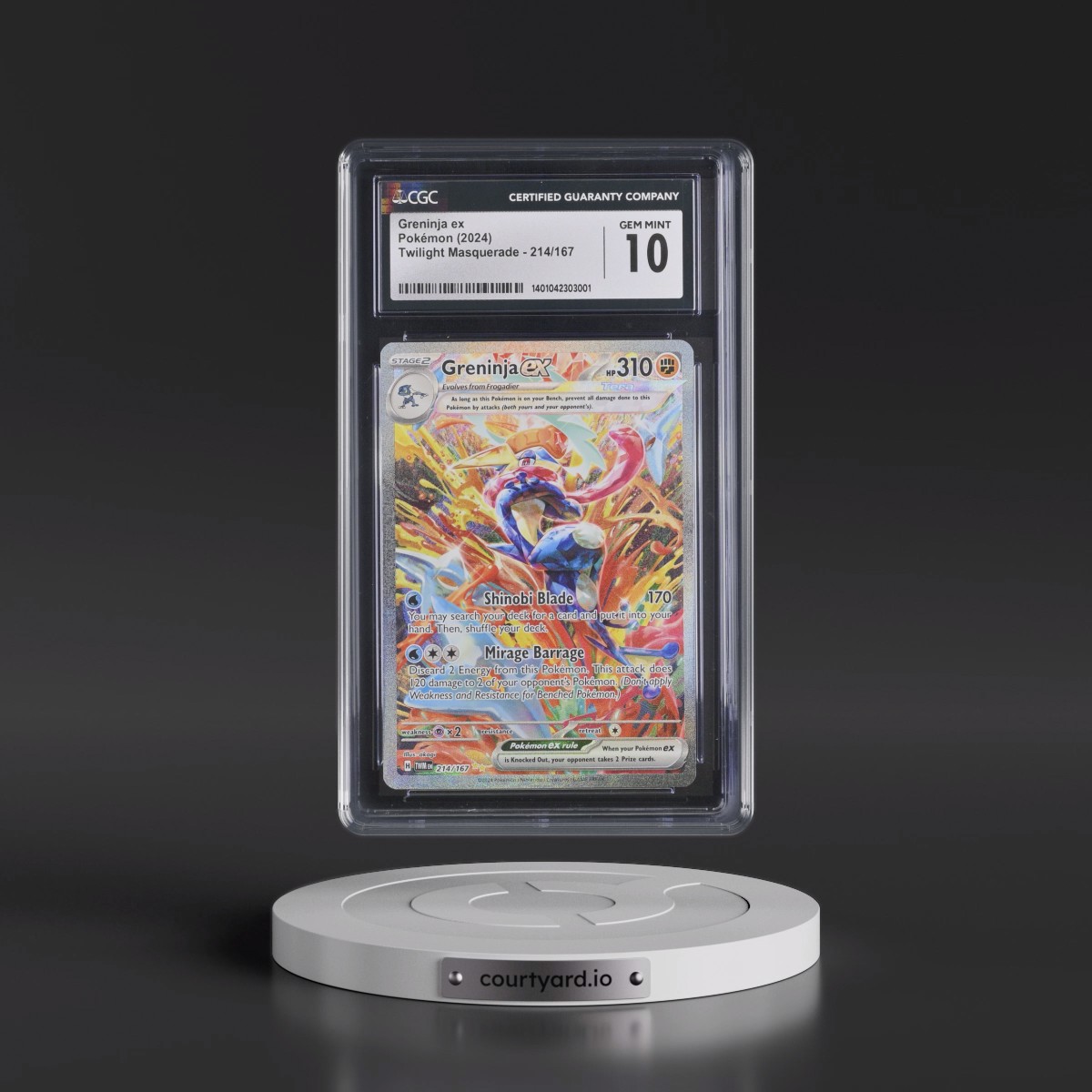 2024 Twilight Masquerade - TWM EN #214/167 Greninja ex - Special Illustration Rare (Holo) (CGC 10 GEM MINT)