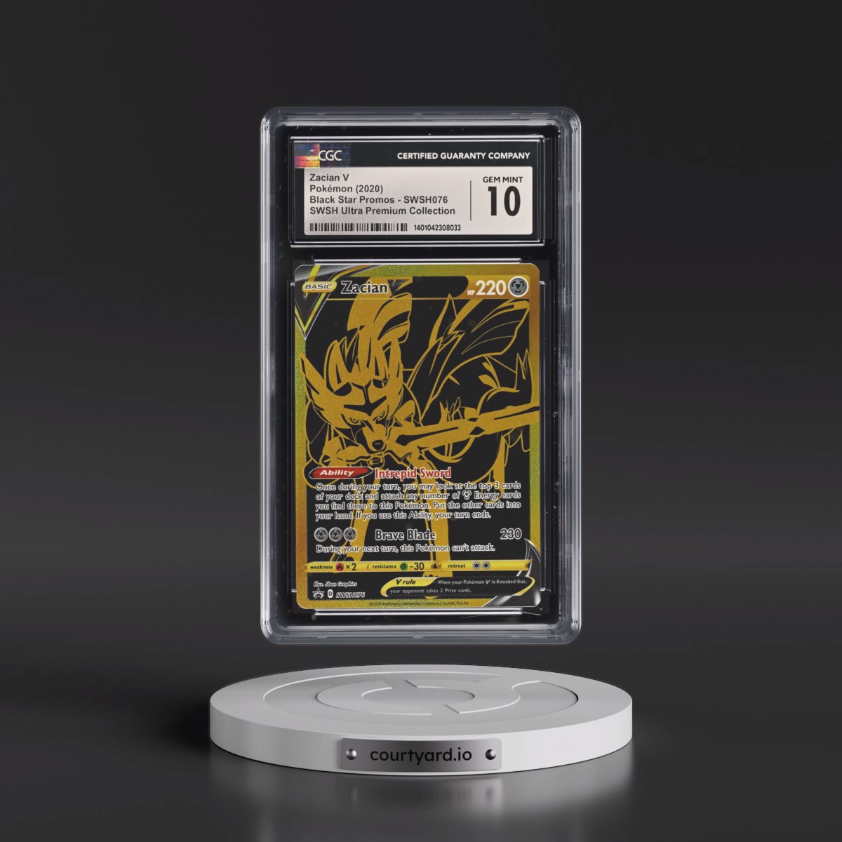 2017 Black Star Promos - Sword & Shield #SWSH076 Zacian V - Holo (CGC 10 GEM MINT)