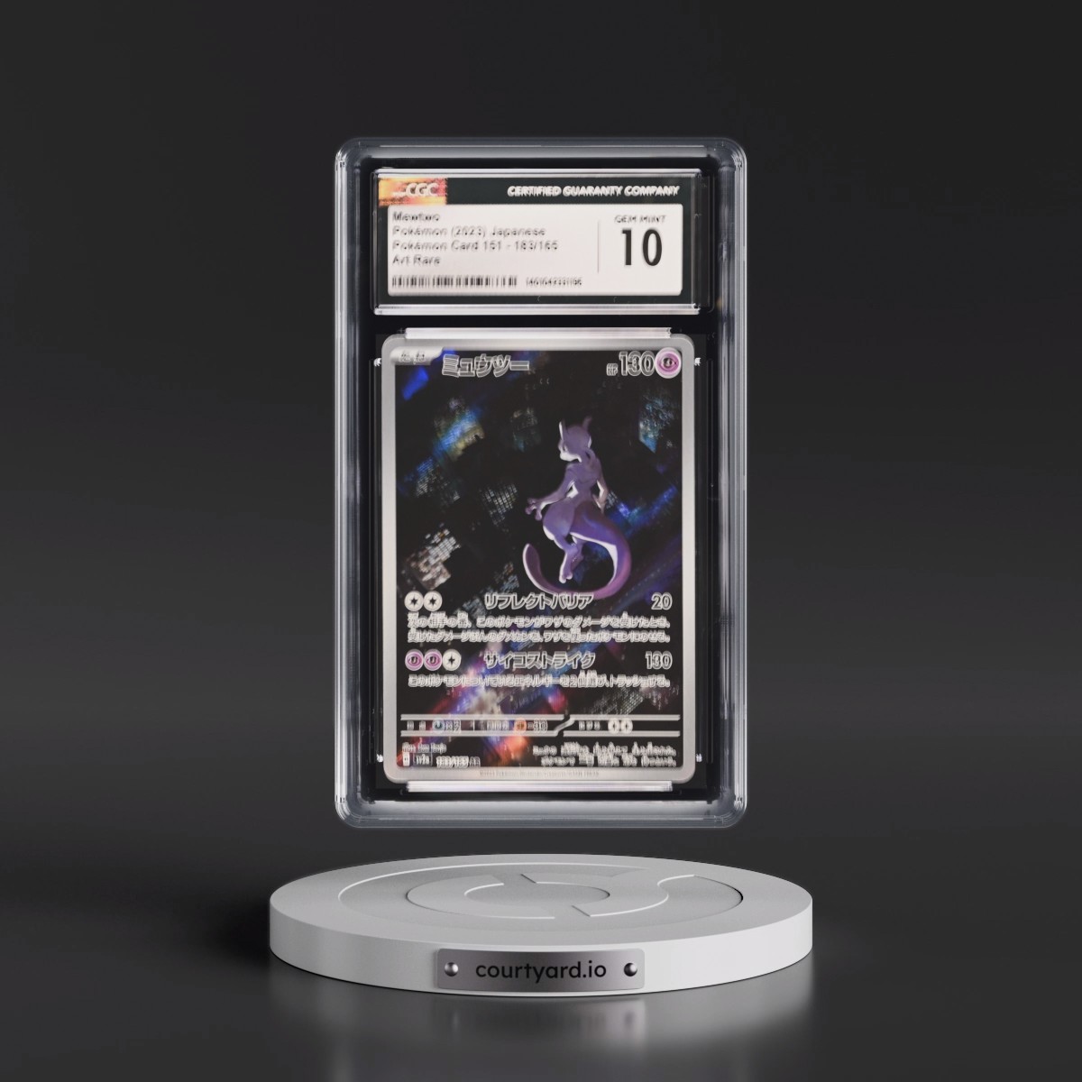 2023 Pokémon Card 151 #183/165 Mewtwo - Art Rare Holo (CGC 10 GEM MINT)