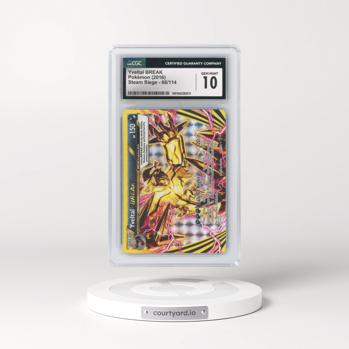 2016 Steam Siege #66/114 Yveltal BREAK - Holo (CGC 10 GEM MINT)