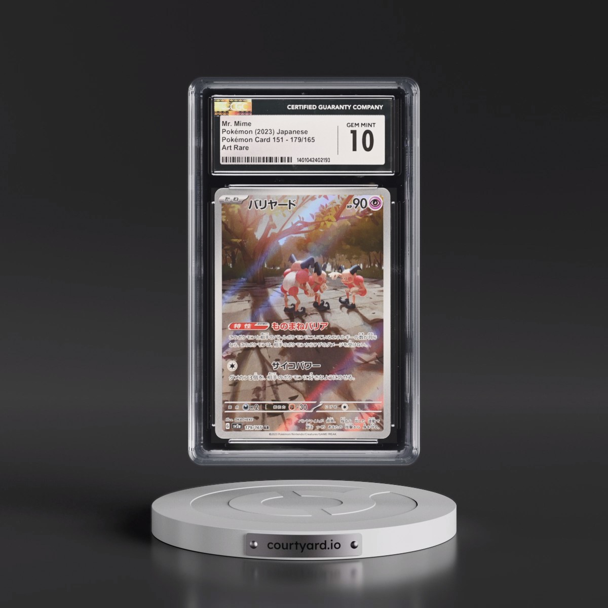 2023 Pokémon Card 151 #179/165 Mr. Mime - Art Rare Holo (CGC 10 GEM MINT)