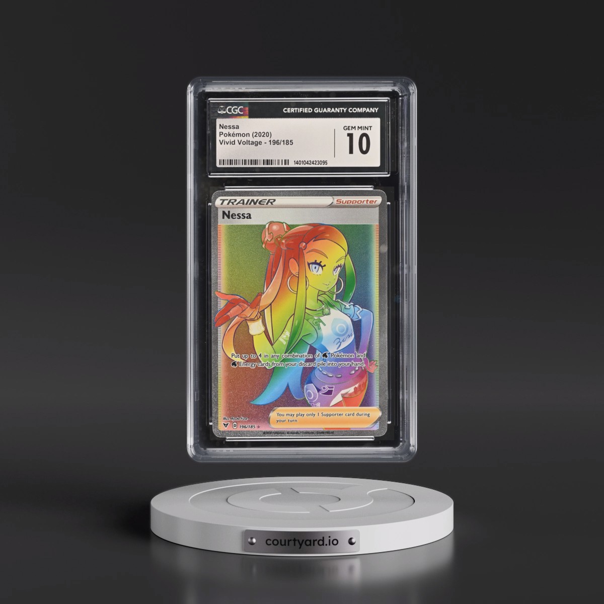 2020 Vivid Voltage #196/185 Nessa - Rainbow Rare Holo (CGC 10 GEM MINT)