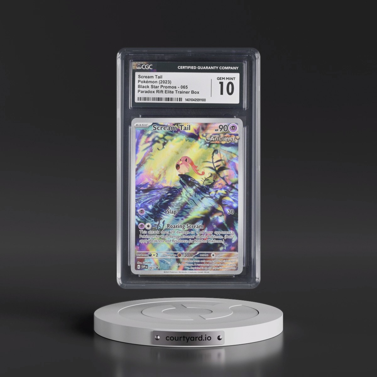 2023 Black Star Promos - Scarlet & Violet SVP EN #065 Scream Tail - Paradox Rift Elite Trainer Box (Holo) (CGC 10 GEM MINT)