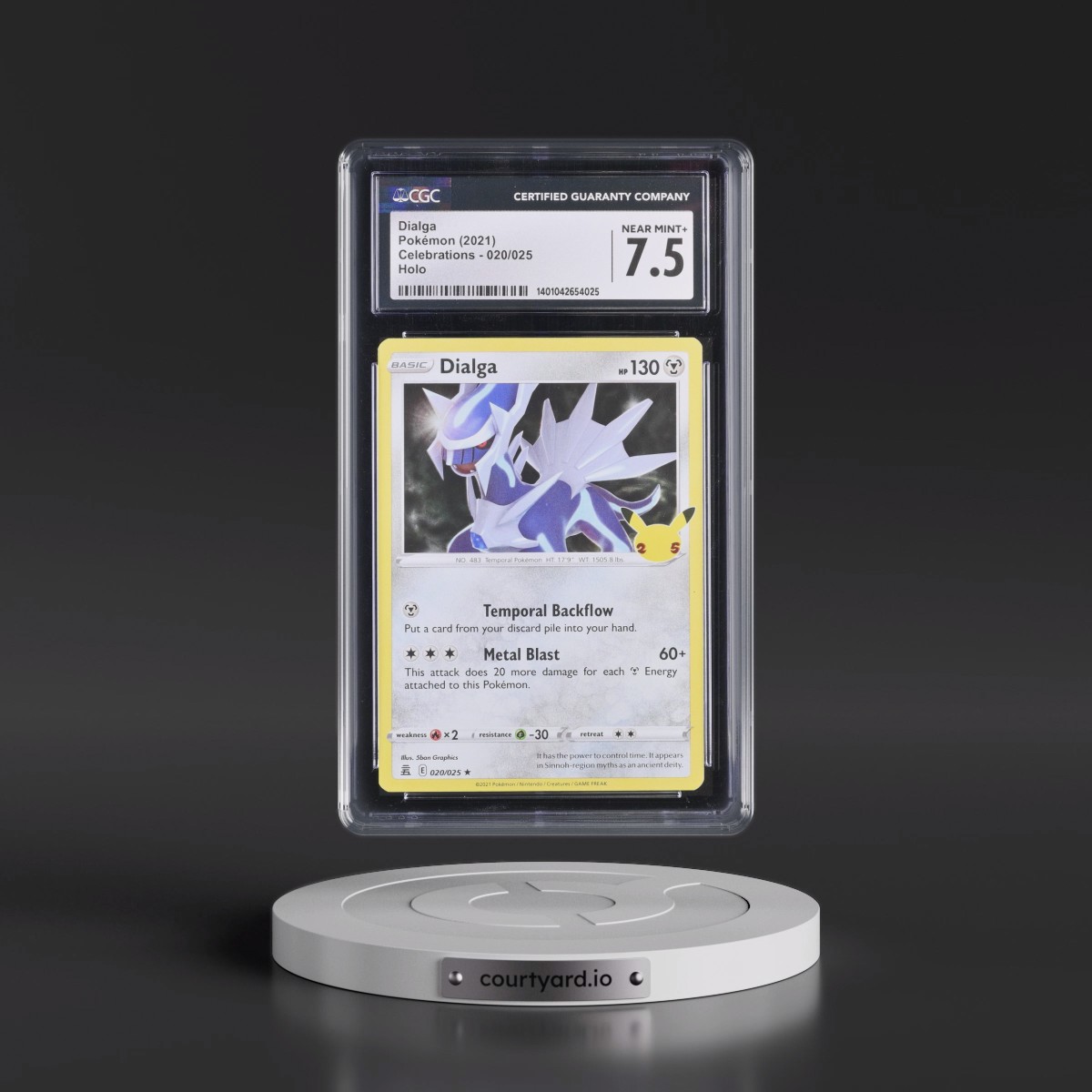 2021 Celebrations #020/025 Dialga - Holo (CGC 7.5 NM+)