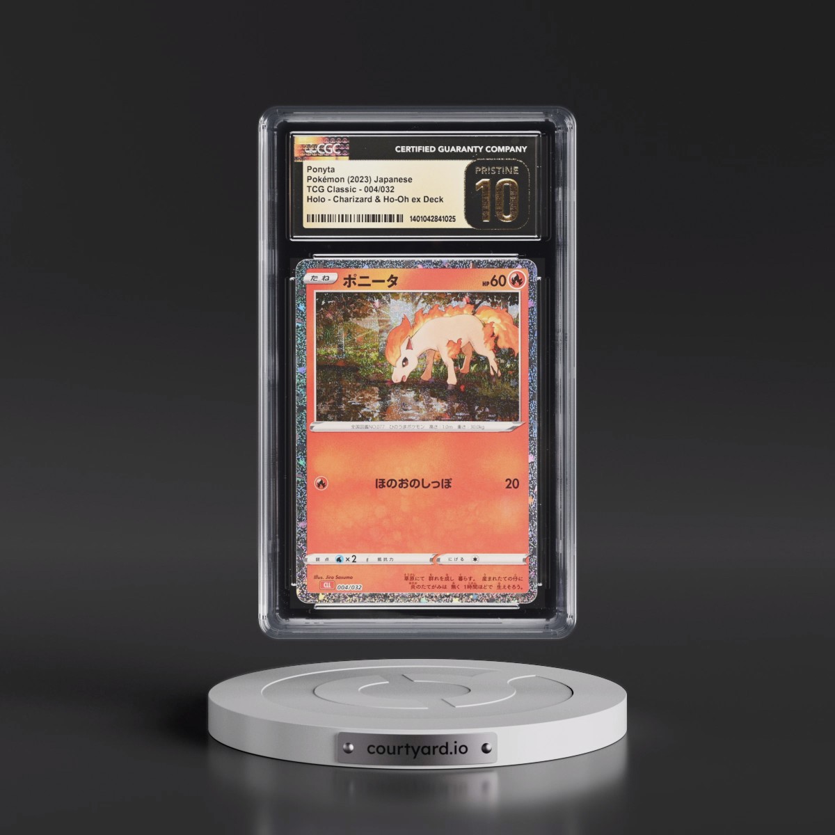 2023 Trading Card Game Classic - CLF, CLL, CLK #004/032 Ponyta - Charizard & Ho-Oh ex Deck - CLL Holo (CGC 10 PRISTINE)