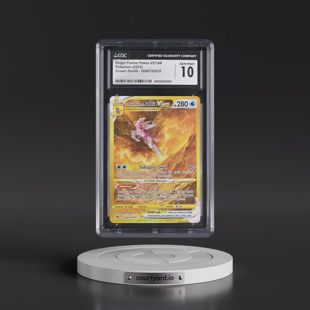 2023 Crown Zenith #GG67/GG70 Origin Forme Palkia VSTAR - Galarian Gallery Holo (CGC 10 GEM MINT)