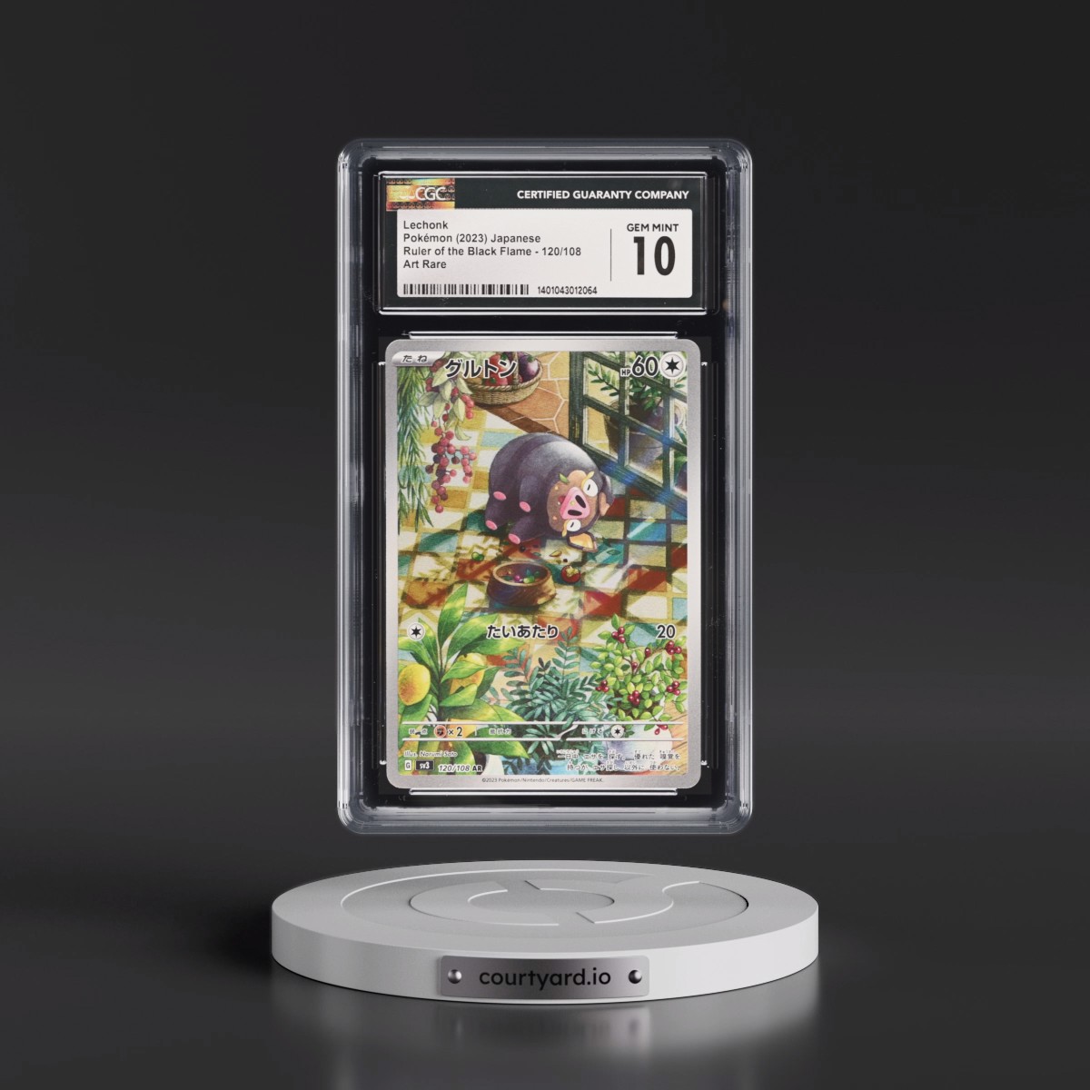 2023 Ruler of the Black Flame #120/108 Lechonk - Art Rare Holo (CGC 10 GEM MINT)