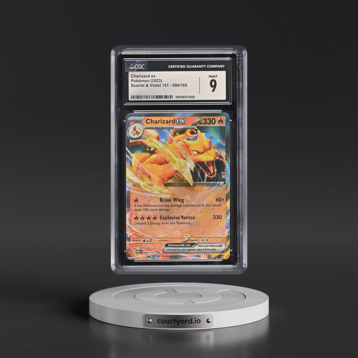 2023 Scarlet & Violet 151 - MEW EN #006/165 Charizard ex - Holo (CGC 9 MINT)