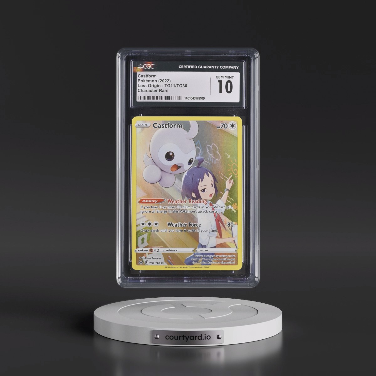 2022 Lost Origin #TG11/TG30 Castform - Trainer Gallery Holo (CGC 10 GEM MINT)