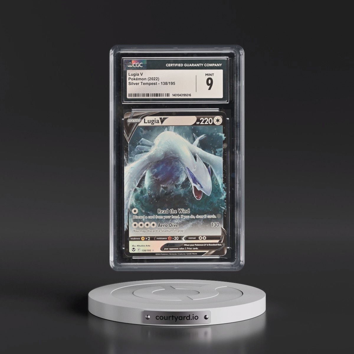 2022 Silver Tempest #138/195 Lugia V - Holo (CGC 9 MINT)