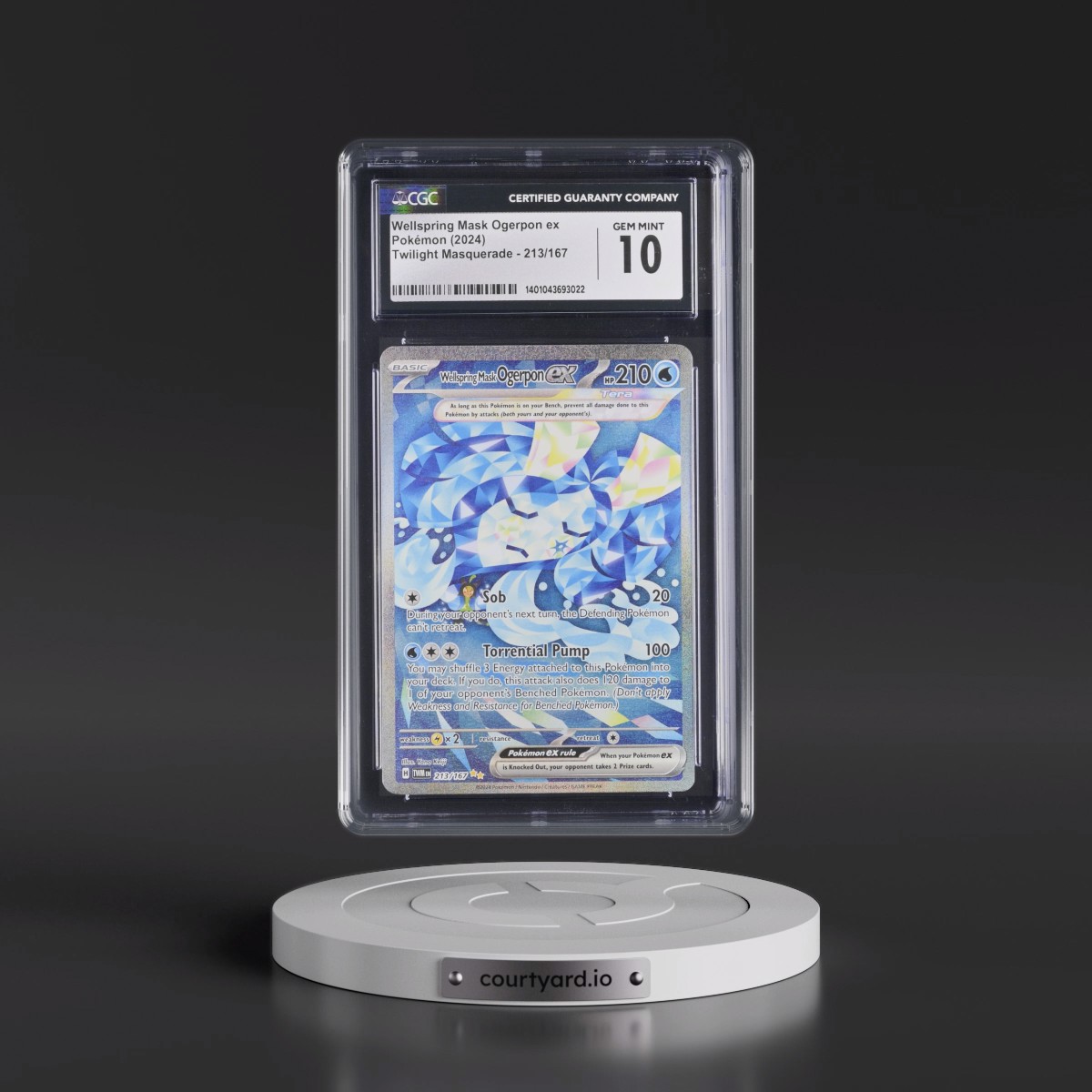 2024 Twilight Masquerade - TWM EN #213/167 Wellspring Mask Ogerpon ex - Special Illustration Rare (Holo) (CGC 10 GEM MINT)