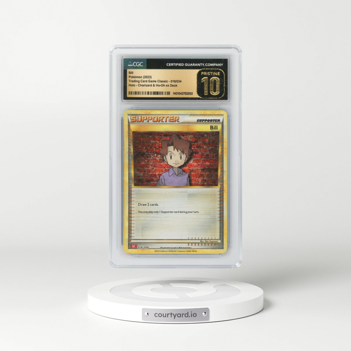 2023 Trading Card Game Classic - CLV, CLC, CLB #018/034 Bill - Charizard & Ho-Oh ex Deck - CLC Holo (CGC 10 PRISTINE)