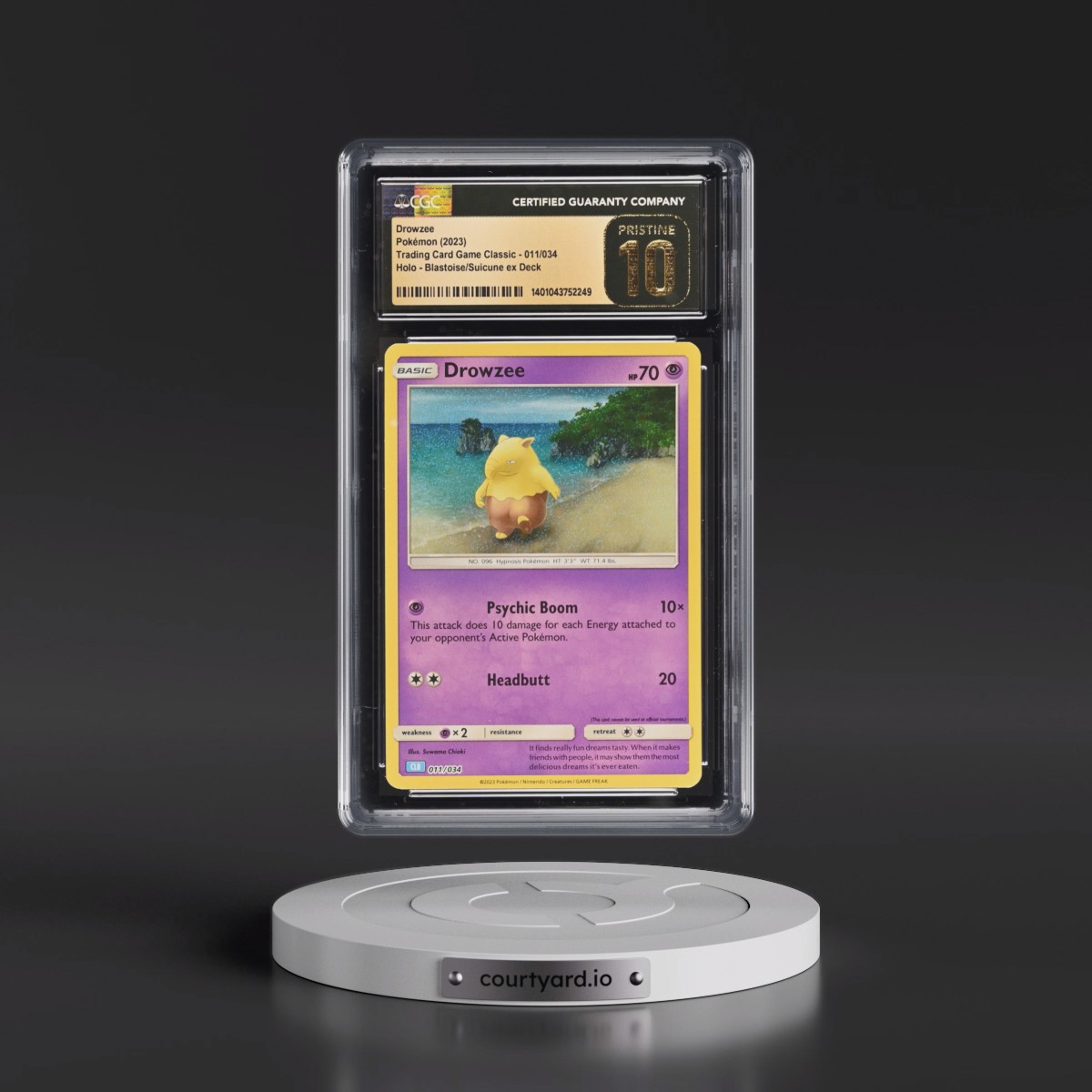 2023 Trading Card Game Classic - CLV, CLC, CLB Drowzee - Blastoise & Suicune ex Deck - CLB Holo #011/034 CGC 10