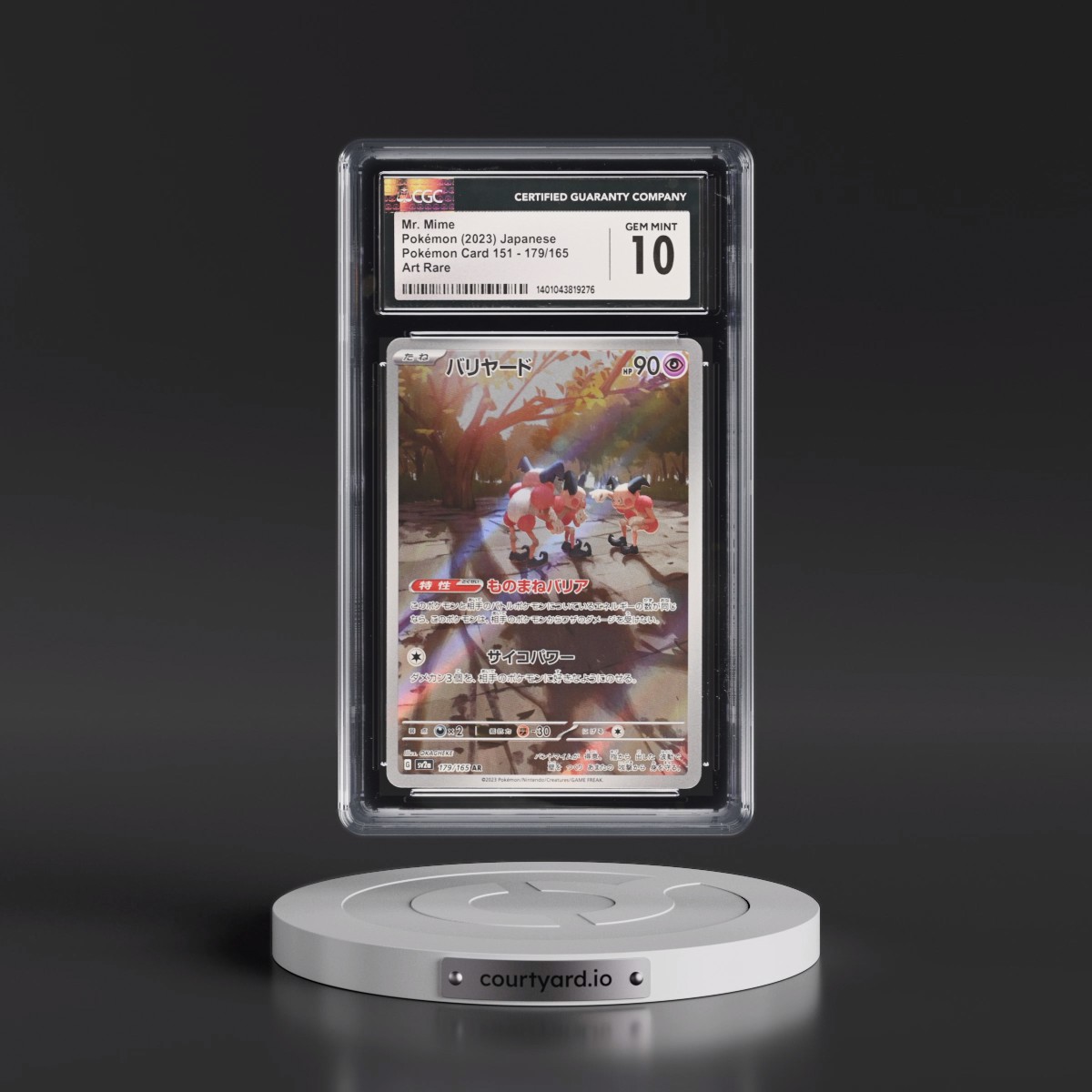 2023 Pokémon Card 151 #179/165 Mr. Mime - Art Rare Holo (CGC 10 GEM MINT)