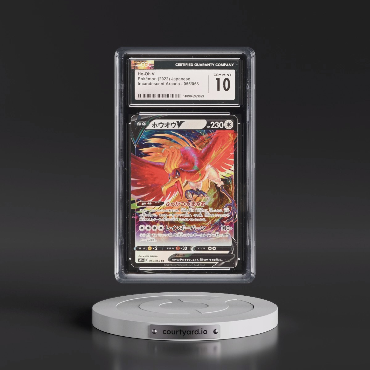 2022 Incandescent Arcana #055/068 Ho-Oh V - Holo (CGC 10 GEM MINT)