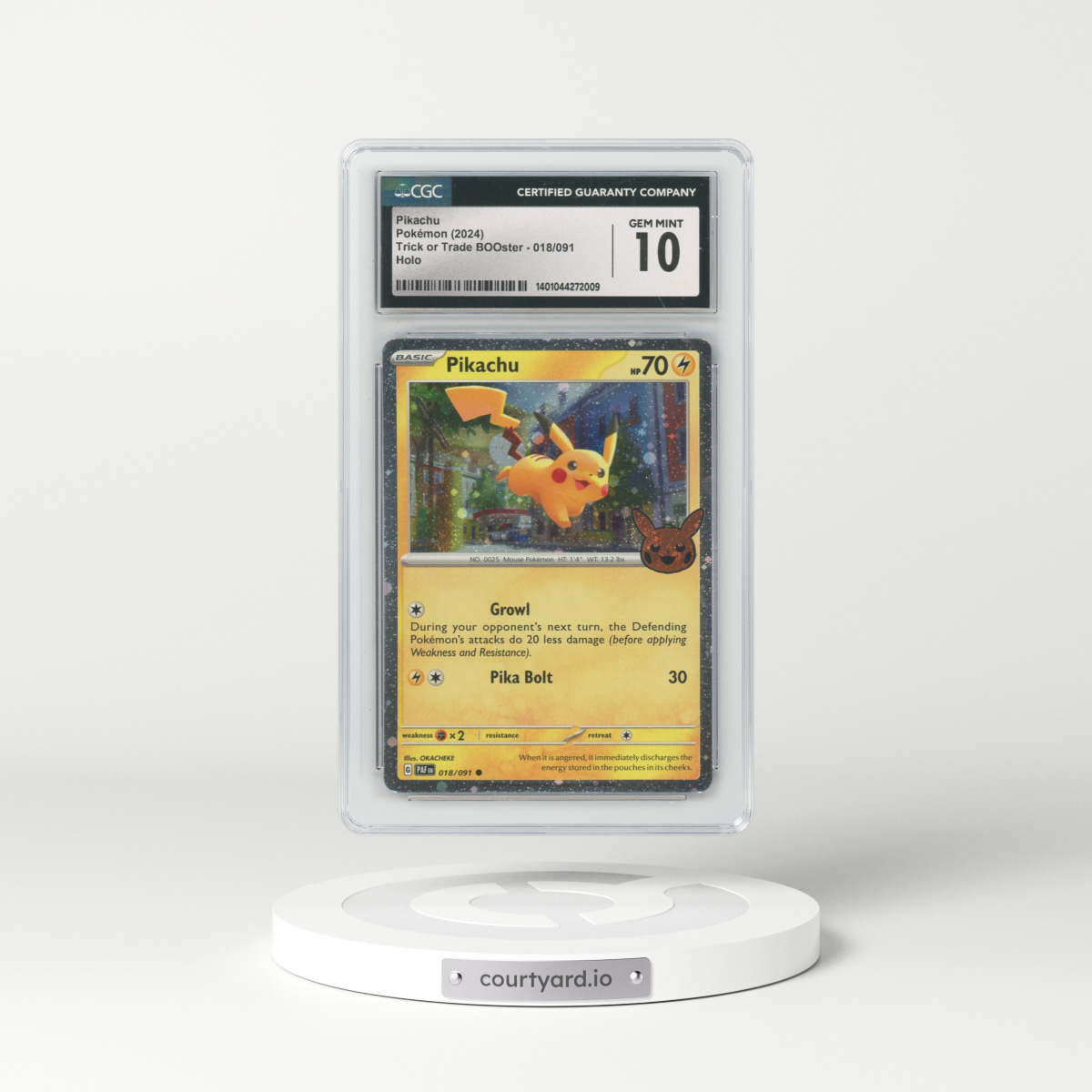 2024 Trick or Trade BOOster (2024) #018/091 Pikachu (CGC 10 GEM MINT)