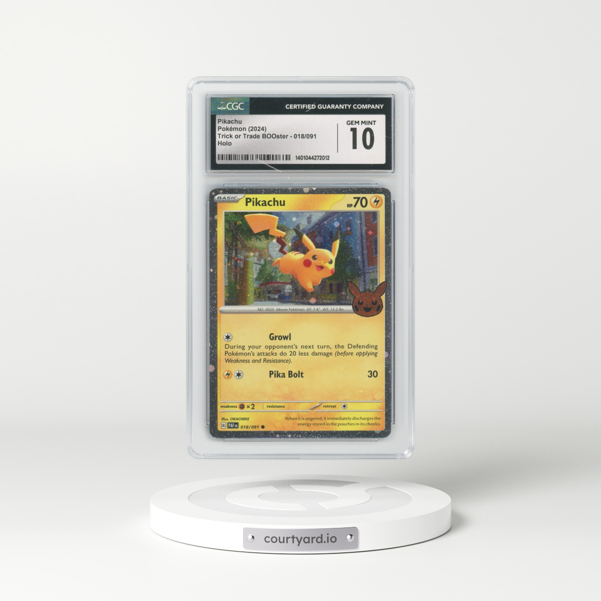 2024 Trick or Trade BOOster (2024) #018/091 Pikachu - Holo (CGC 10 GEM MINT)
