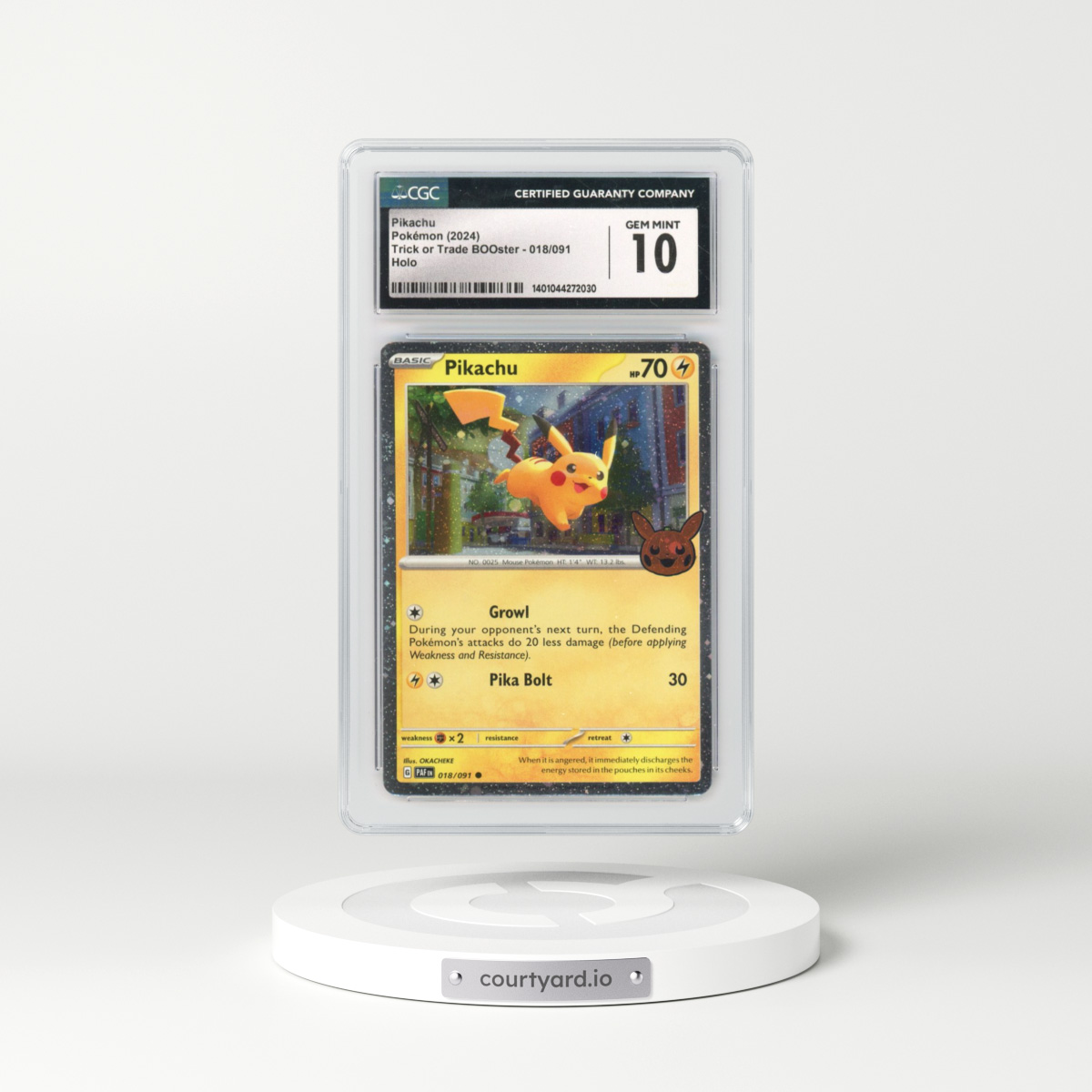 2024 Trick or Trade BOOster (2024) #018/091 Pikachu - Holo (CGC 10 GEM MINT)