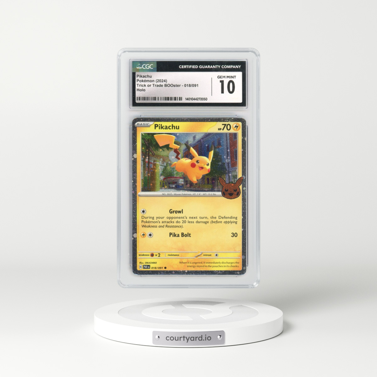 2024 Trick or Trade BOOster (2024) #018/091 Pikachu - Holo (CGC 10 GEM MINT)