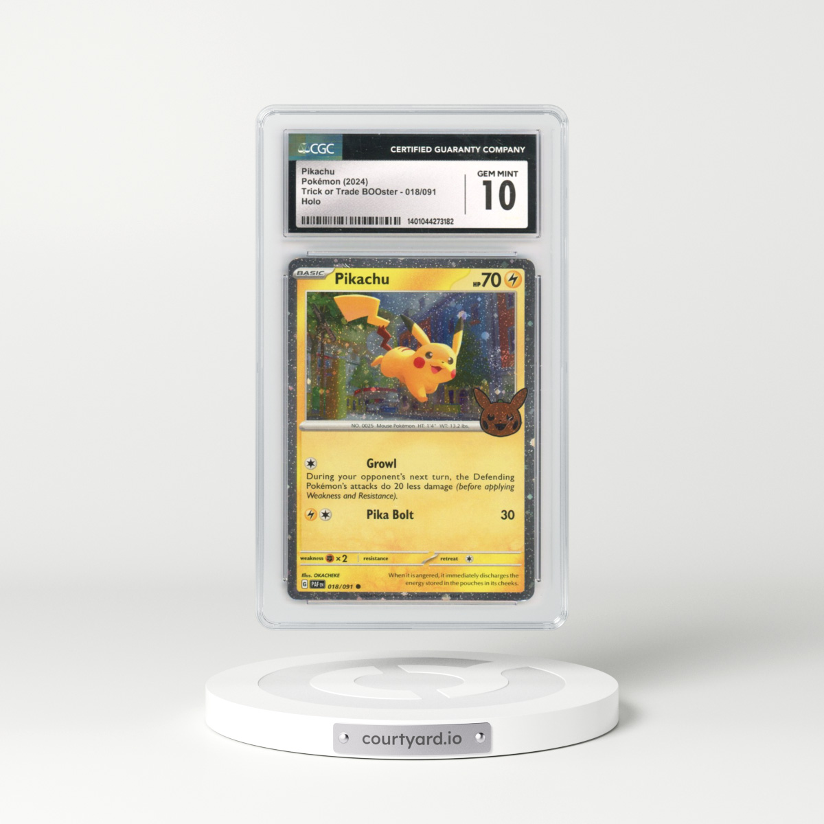 2024 Trick or Trade BOOster (2024) #018/091 Pikachu - Holo (CGC 10 GEM MINT)