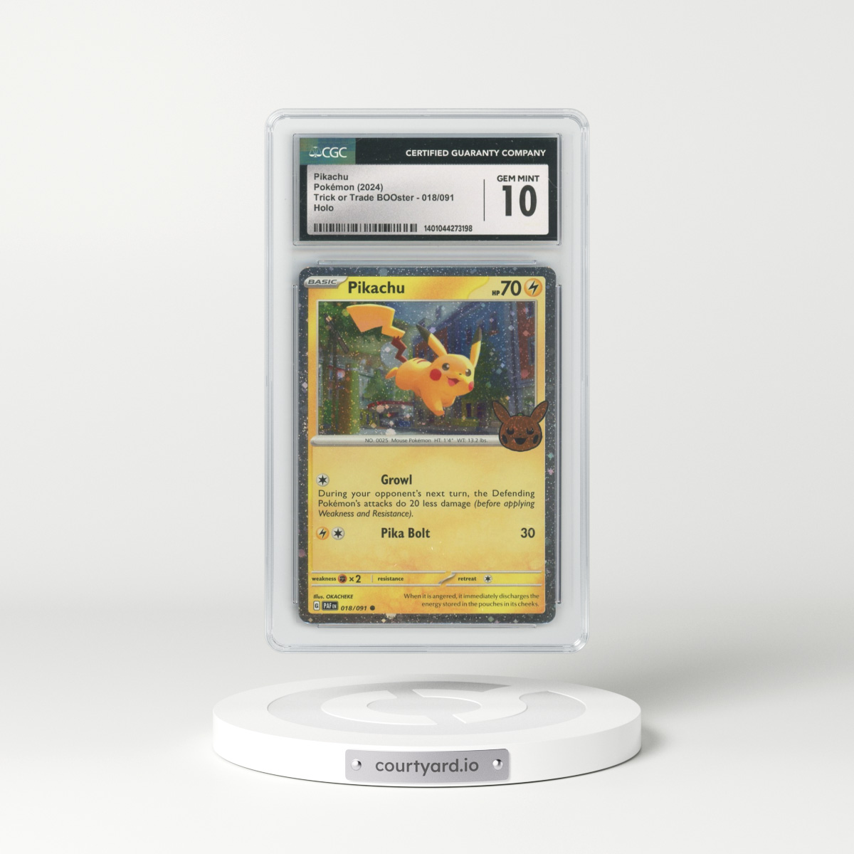 2024 Trick or Trade BOOster (2024) #018/091 Pikachu - Holo (CGC 10 GEM MINT)