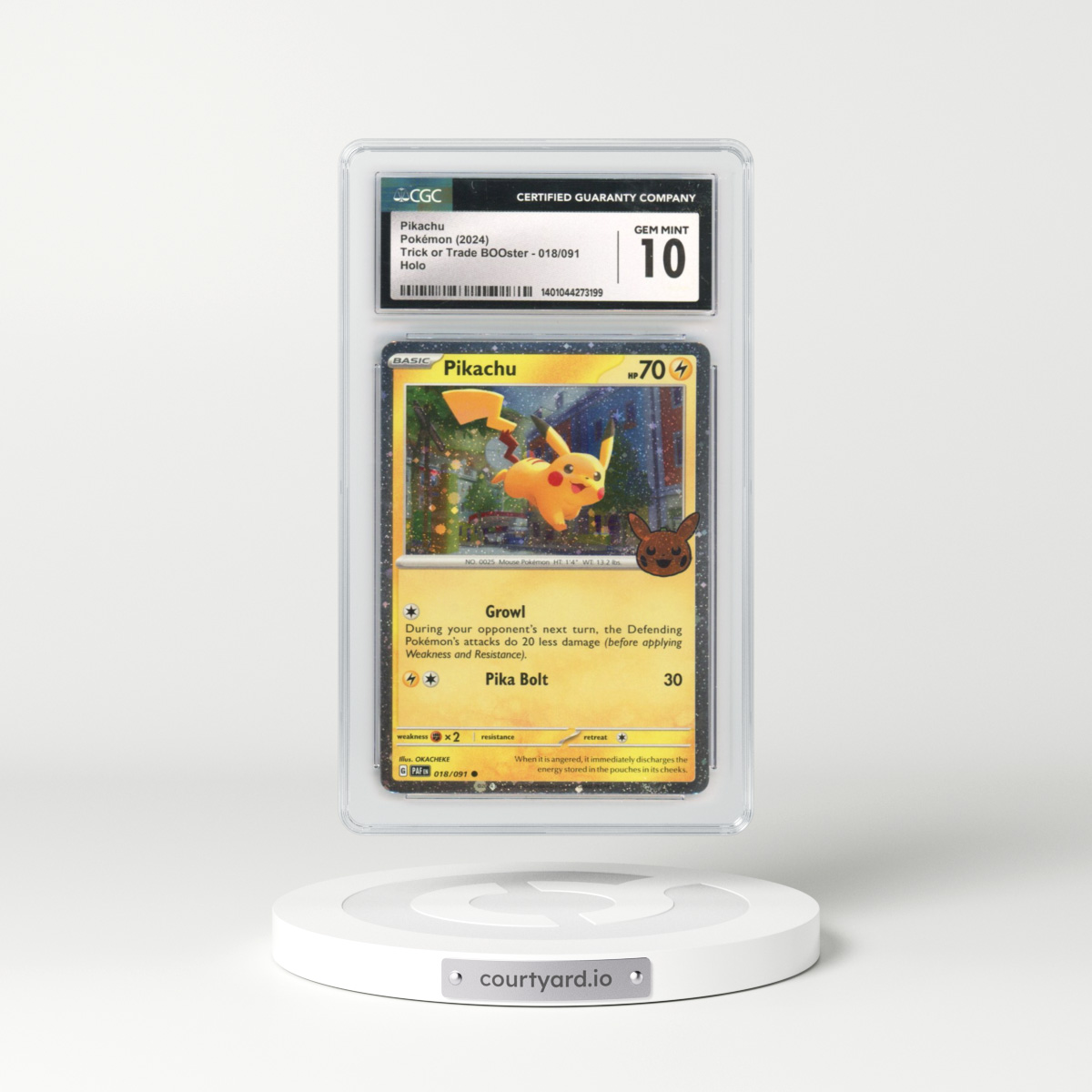2024 Trick or Trade BOOster (2024) #018/091 Pikachu - Holo (CGC 10 GEM MINT)