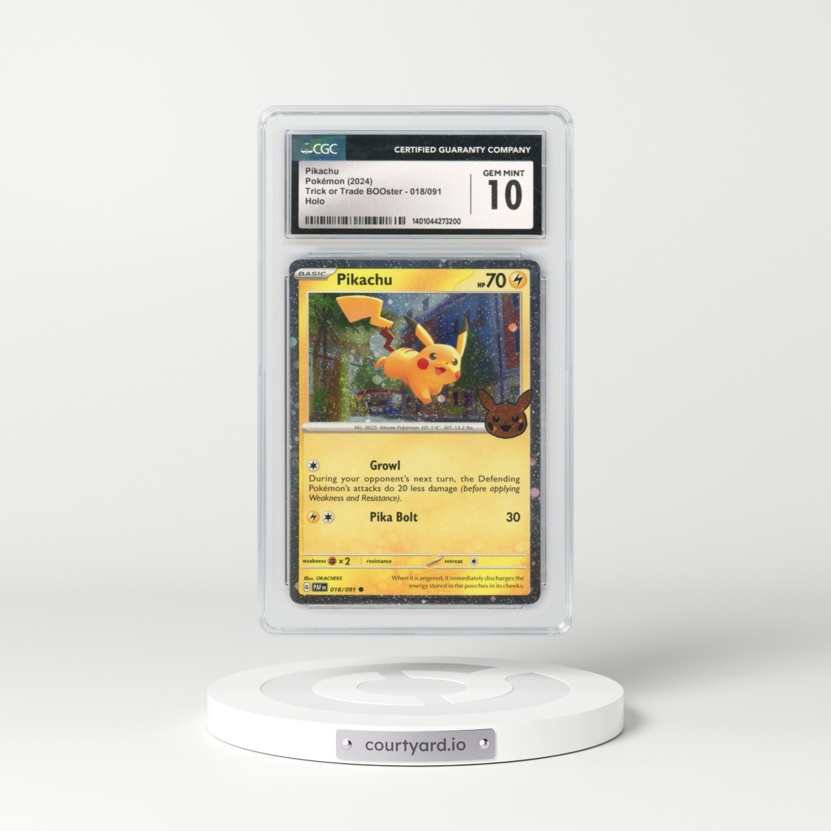 2024 Trick or Trade BOOster (2024) #018/091 Pikachu - Holo (CGC 10 GEM MINT)