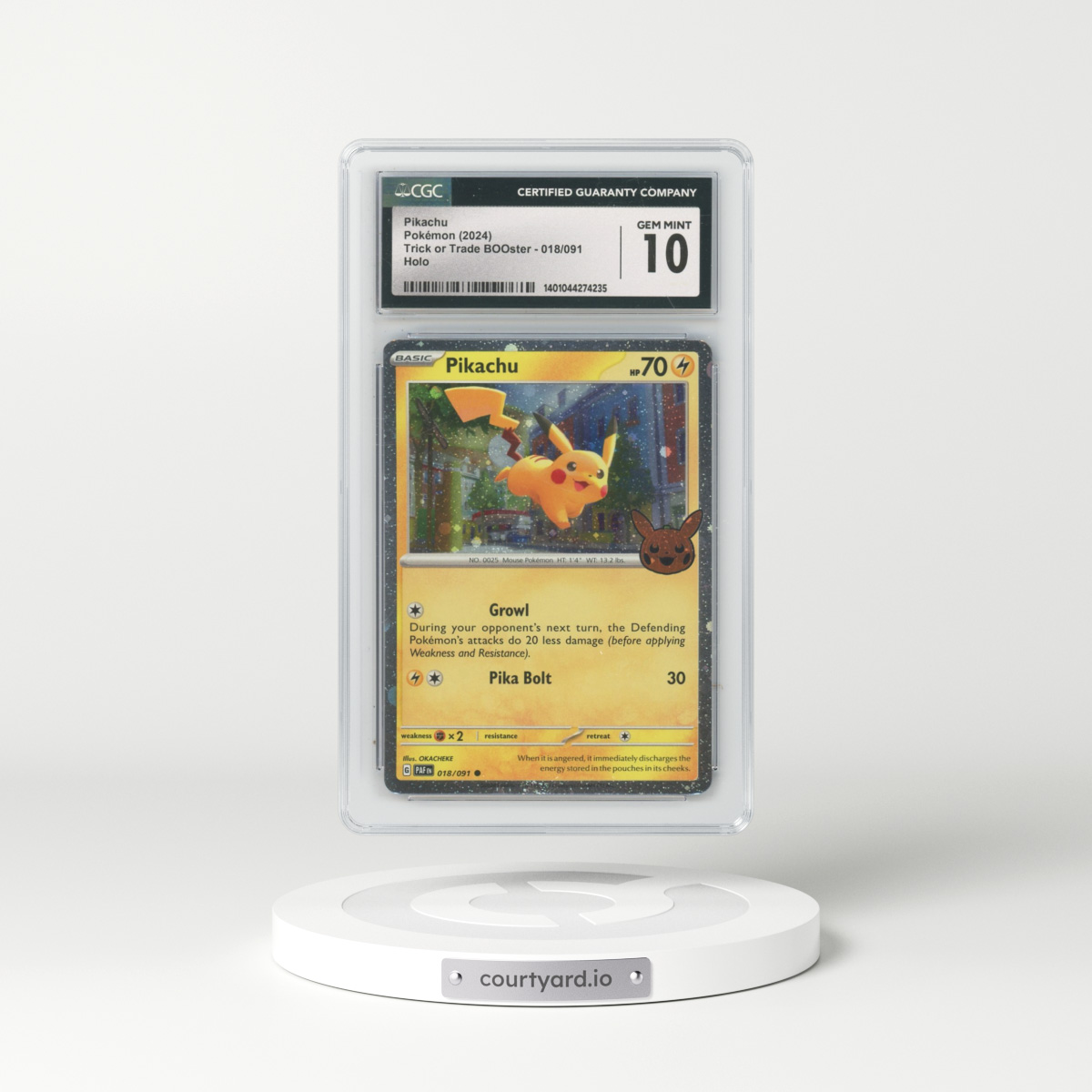 2024 Trick or Trade BOOster (2024) #018/091 Pikachu (CGC 10 GEM MINT)