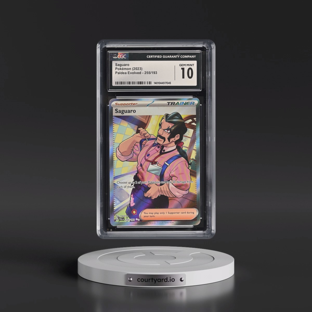 2023 Paldea Evolved - PAL EN #255/193 Saguaro - Ultra Rare Holo (CGC 10 GEM MINT)